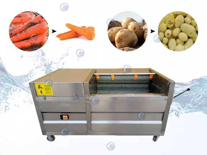 potato washing and peeling machine