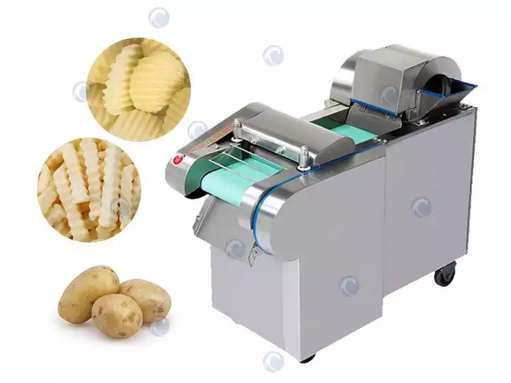 Máquina cortadora de batatas fritas crinkle cut | Máquina industrial de corte de batatas fritas