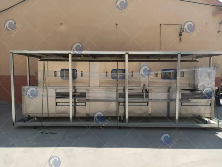 Deliver Plastic Crate Washing Machine To Russia 4 Basket washing machine packaging