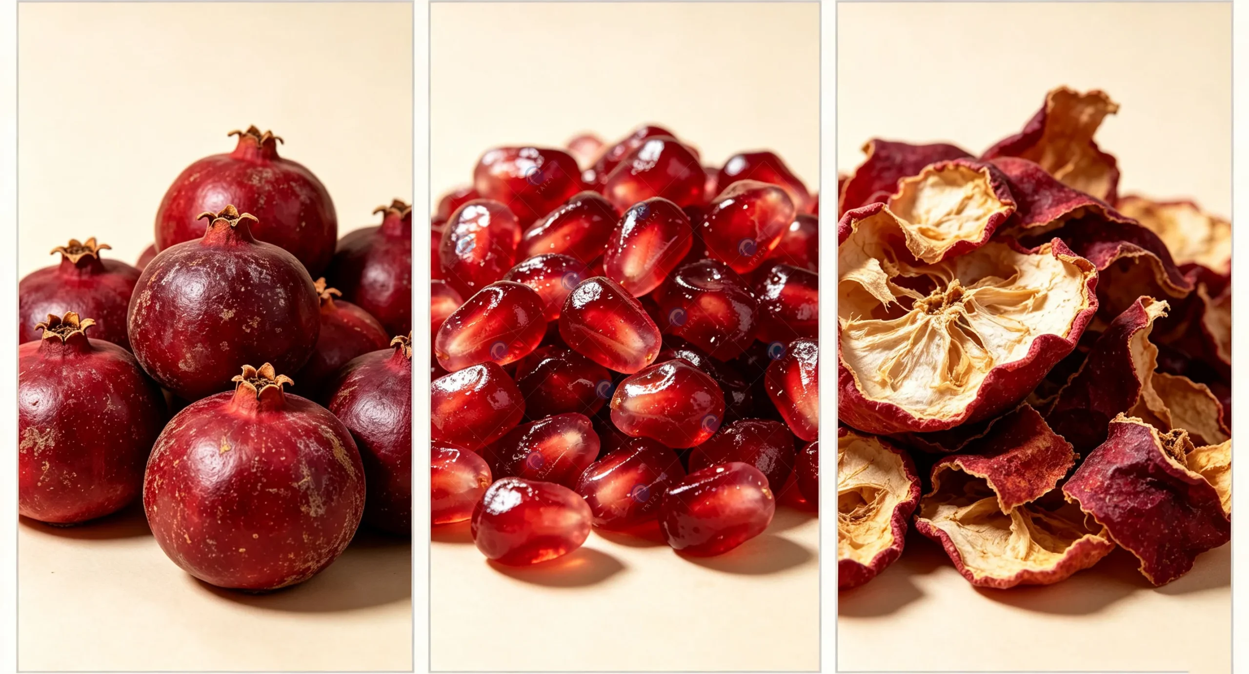 Pomegranate, pomegranate seeds, pomegranate peel