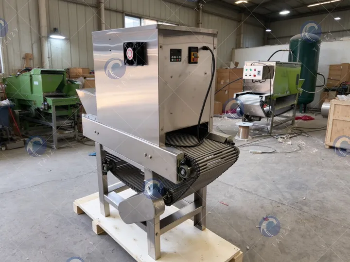 Tz-200 Chain Onion Peeling Machine Sold To Korea 4 Commercial onion peeling machine for packing