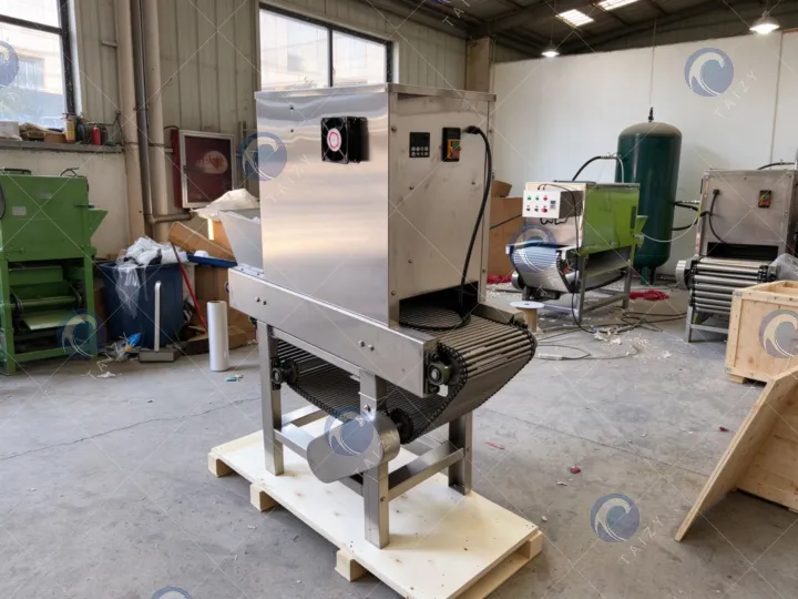 Tz-200 Chain Onion Peeling Machine Sold To Korea 3 Good design of onion peeling machine